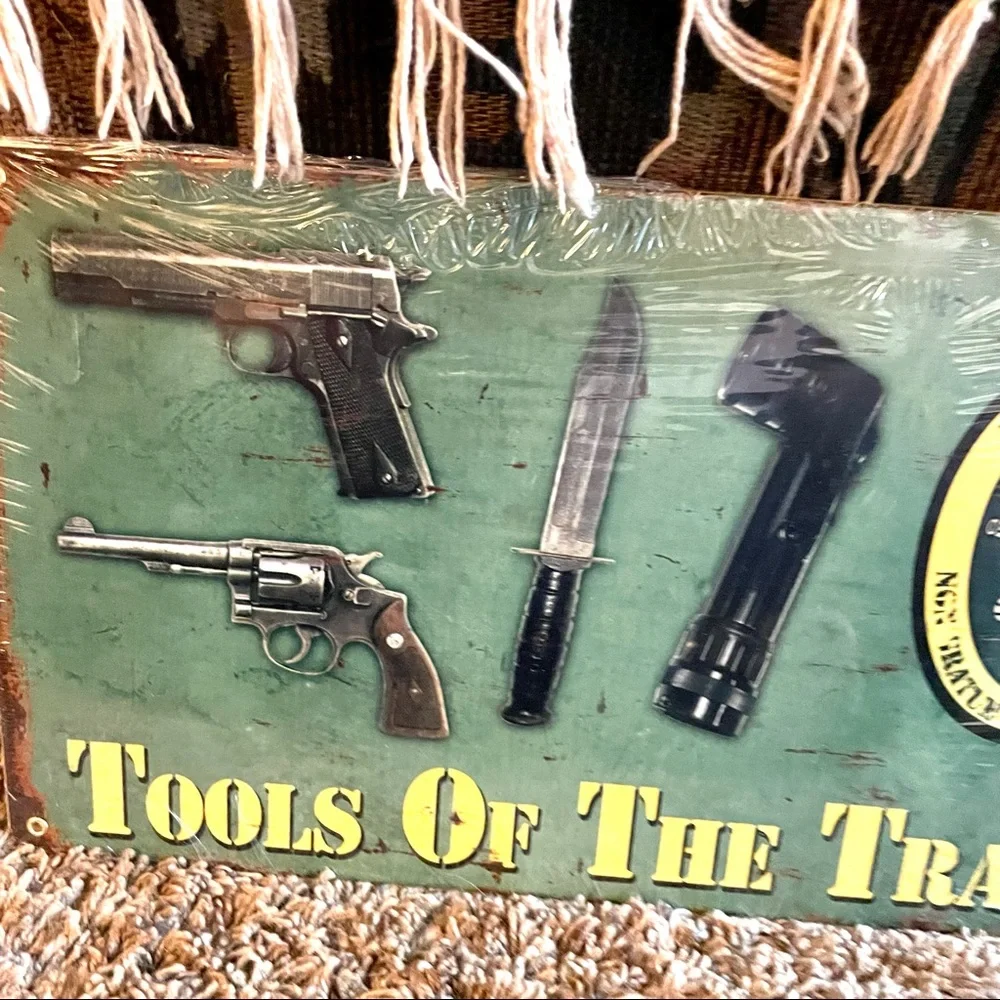 NEW Heavy Duty Steel Tools Of The Trade Metal Sign